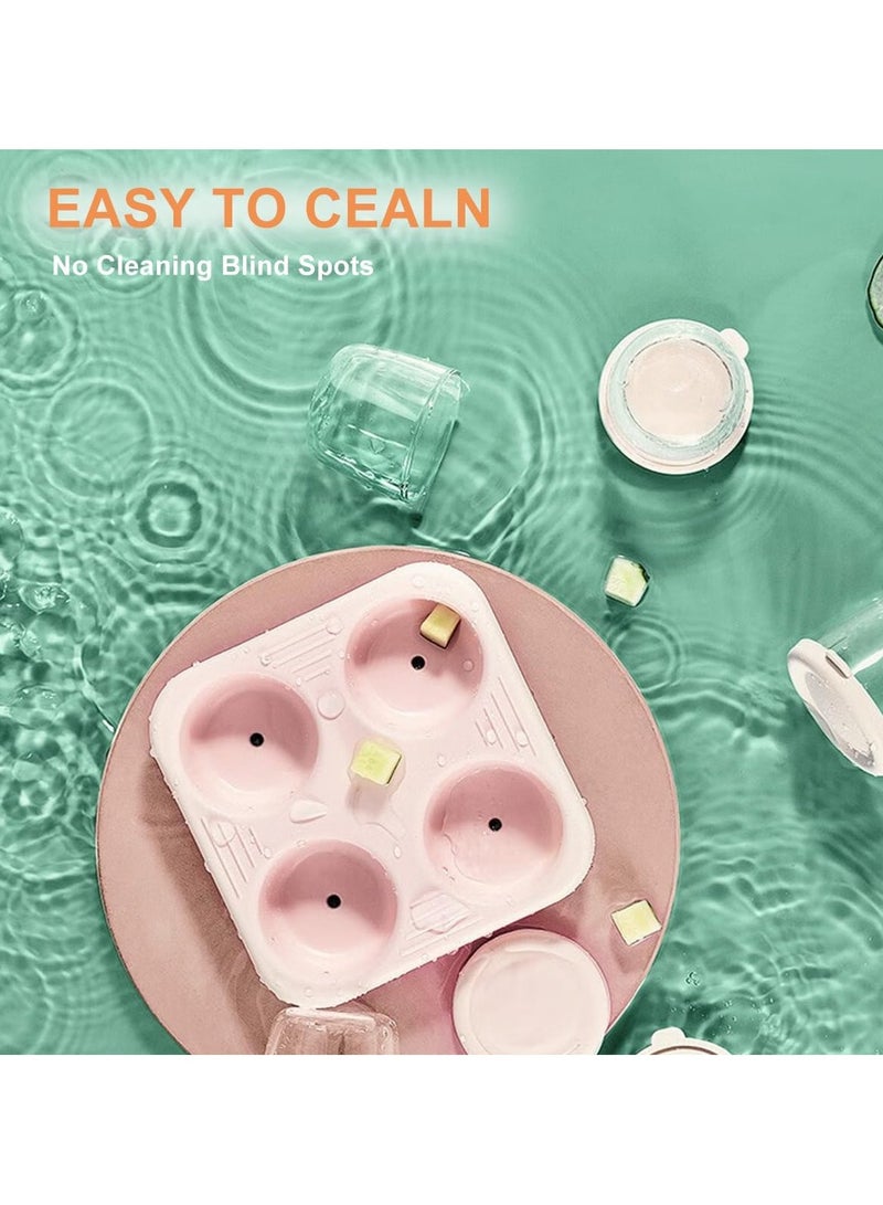 Bukela Baby Food Containers, 2.6oz 75ml Set of 4 Glass Baby Food Jars, Small Food Storage Containers with Lids and Stackable Tray, BPA-Free, Leakproof & Airtight & Reusable Baby Puree Containers - Image 5