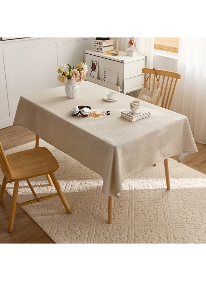 مفرش طاولة من القطن والكتان مع شرابات، لتناول الطعام في مطبخ المزرعة (55 بوصة × 70 بوصة) - Image 2