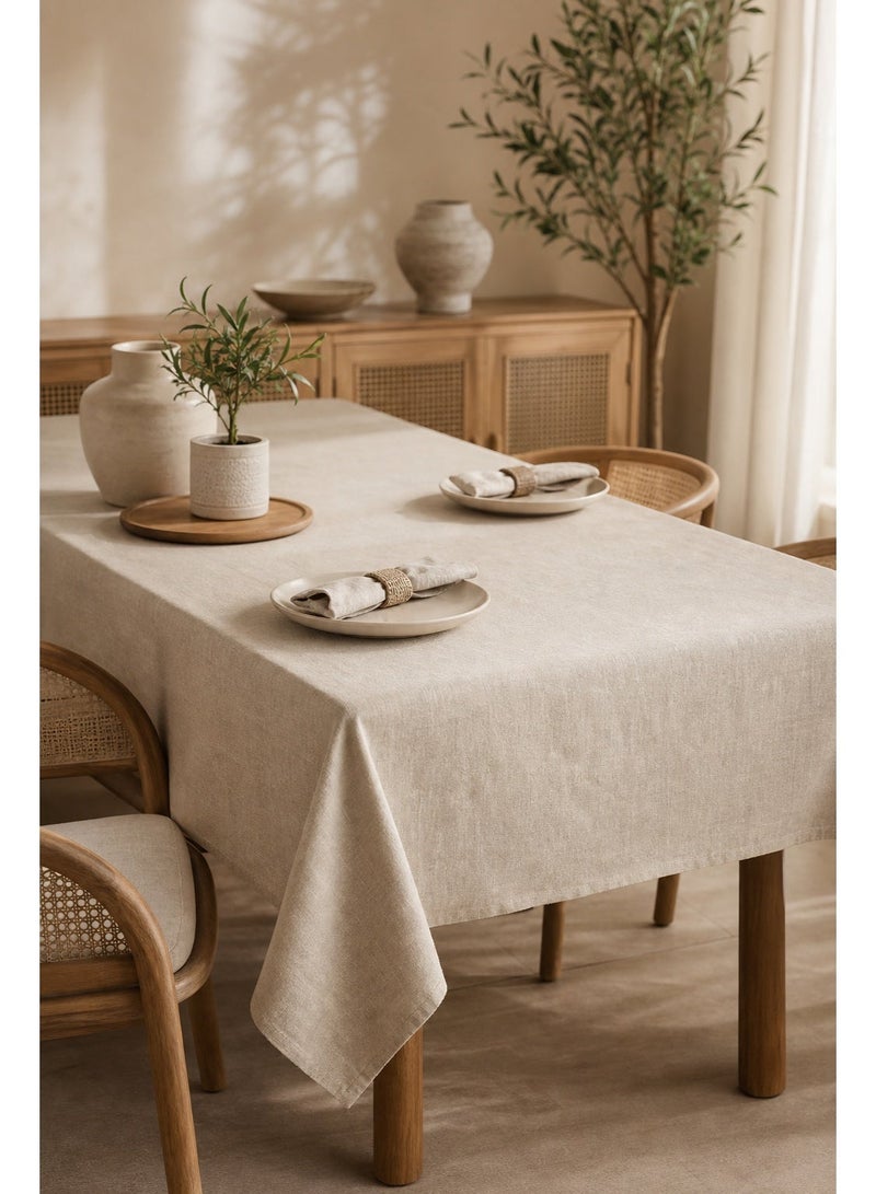 Tablecloth, Washable Tablecloth & Kitchen Tablecloth, Polyester Waterproof Oil-Proof & Easy to Wipe, Wrinkle-Resistant with Good Drapability, Luxury Texture, Fit for Various Table Sizes, for Dining Table, Villa, Hotel, Afternoon Tea, Suitable for Middle Eastern Families, (140CMx180CM) - Image 3