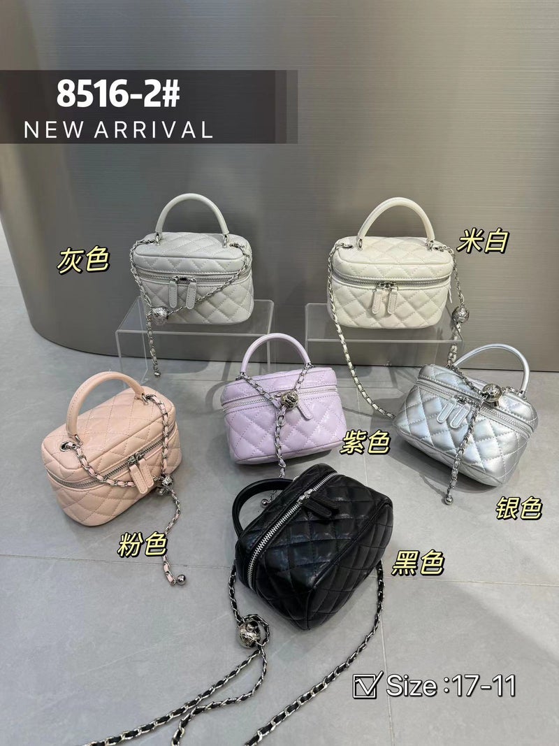 European Genuine Leather Mobile Phone Bag Mini Bag Rhomboid Chain Bag Red Bag Women'S Chanel Style Crossbody Bag Small Bag Box Bag - Image 1