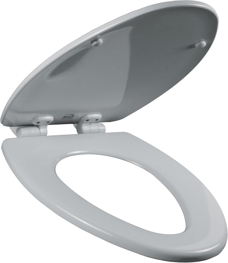 Bemis Ashland Modern Wood Toilet Seat with Decorative Edge, Slow Close, Secure Hinges, Made in USA, Elongated, White - Image 4