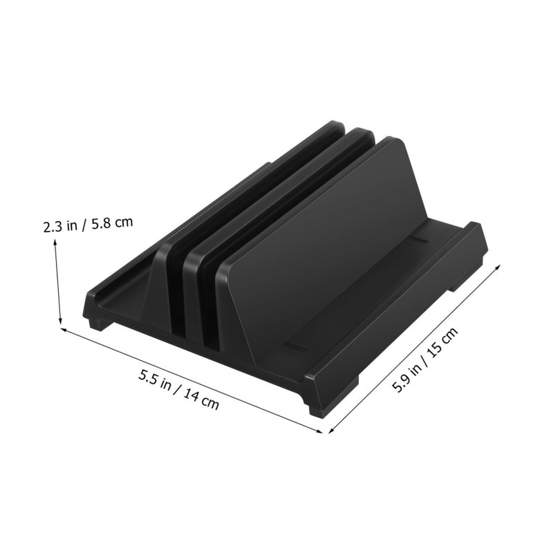 DOITOOL Laptop Vertical Stand Adjustable Holder Dual Slots Laptop Tablet Phone Desk Organizer - Image 3