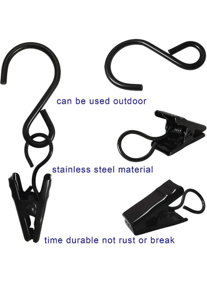 25pcs Black S Hooks 2 4 Inch Metal Screw In For Hanging Decorations - Image 4