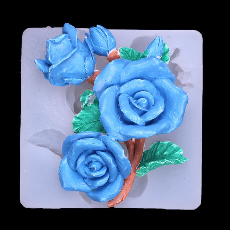 NINEXY Rose Bouquet Pod Silicone Fondant Mold Flower Cake Chocolate Candy Mold Epoxy Resin Jewelry Making Mould Soap Polymer Clay Mold Pastry Baking Tools - Image 4