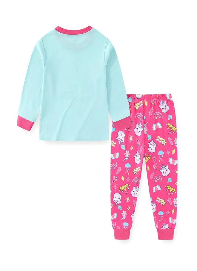 babyqlo Rainbow Dreams Glow-in-the-Dark PJs for Girls