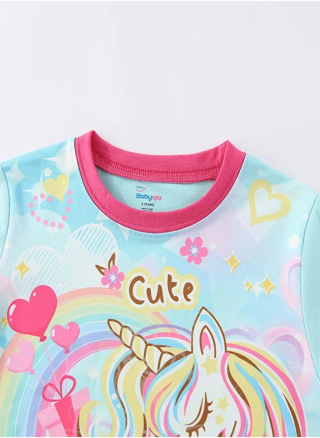 babyqlo Rainbow Dreams Glow-in-the-Dark PJs for Girls