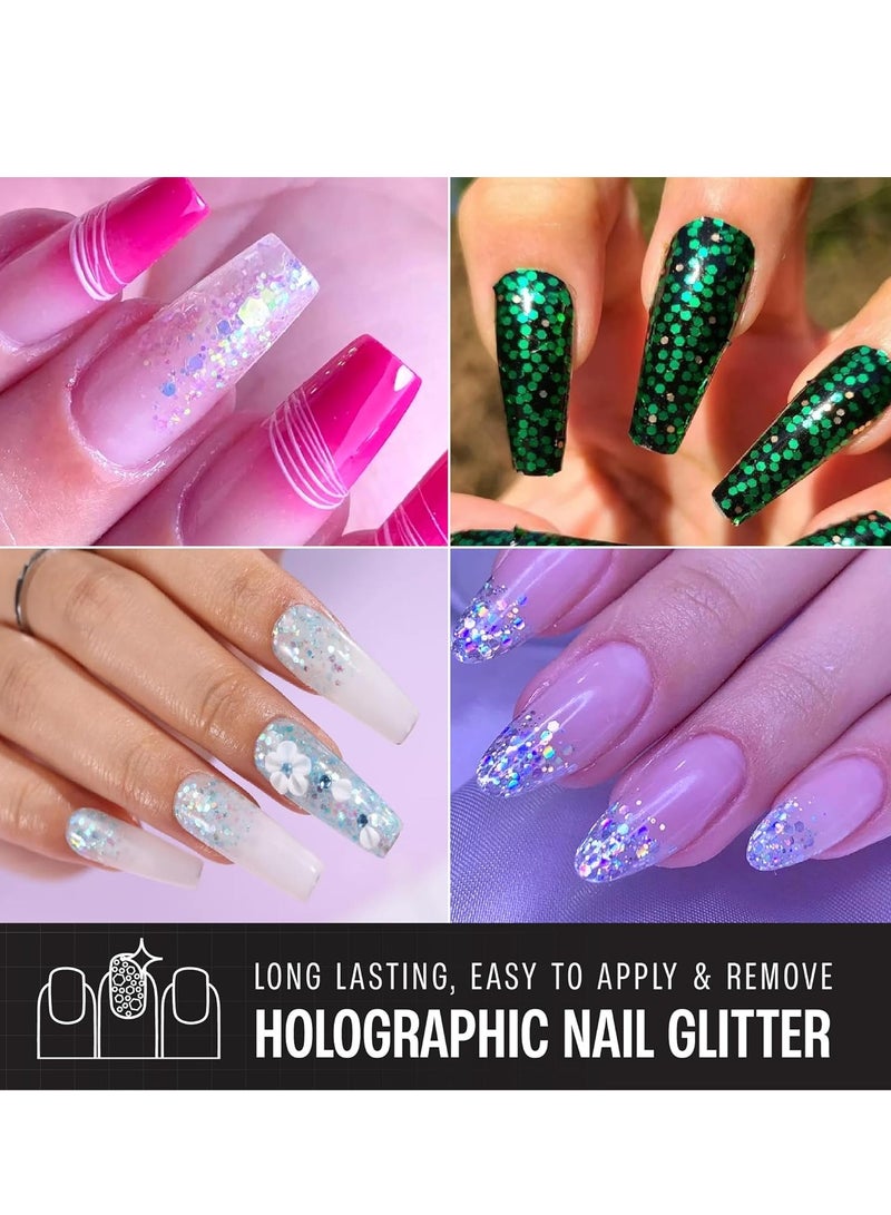 SoJourner Bags 32 Pack Chunky Mix Holographic Glitter - Face Glitter, Nail Glitter, Chunky Fine Glitter, Craft Glitter for Crafts, Makeup & Body, Festival Chunky Glitter, Cosmetic Grade - Image 3