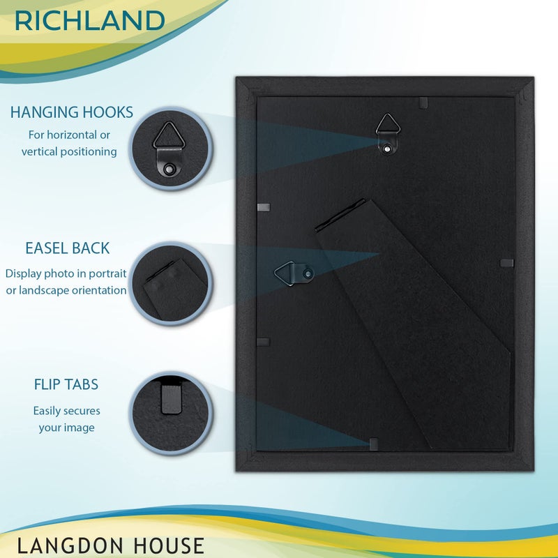 Langdon House 5x7 Picture Frames Set (Gold  6 Pack) Distinguished Edging for Classic Style  Richland Collection - Image 3