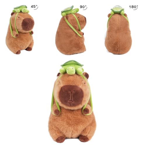 EASELR EASYLR 12inch Cute Capybara Plush with Turtle Backpack, Soft Capybara Plushie Toy Doll Pillow Birthday for Kids (with Bag) - Image 5