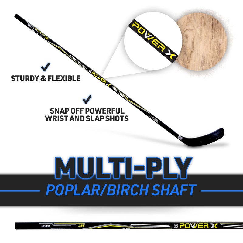 Franklin Sports Street Hockey Sticks - Power X Junior Street Hockey Stick - Wood and Fiberglass Shaft - ABS Blade - One Piece Stick - 58" Right Handed Multi - Image 5