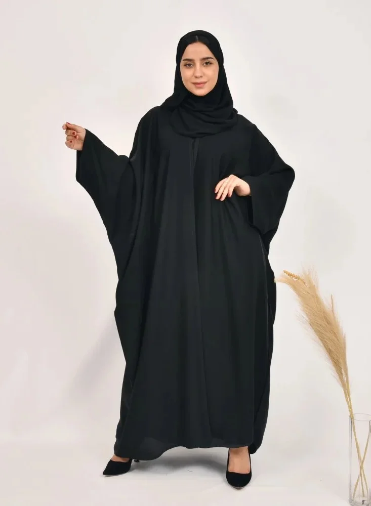 lamha abaya Wow Abaya - Plain Black Bisht Cut