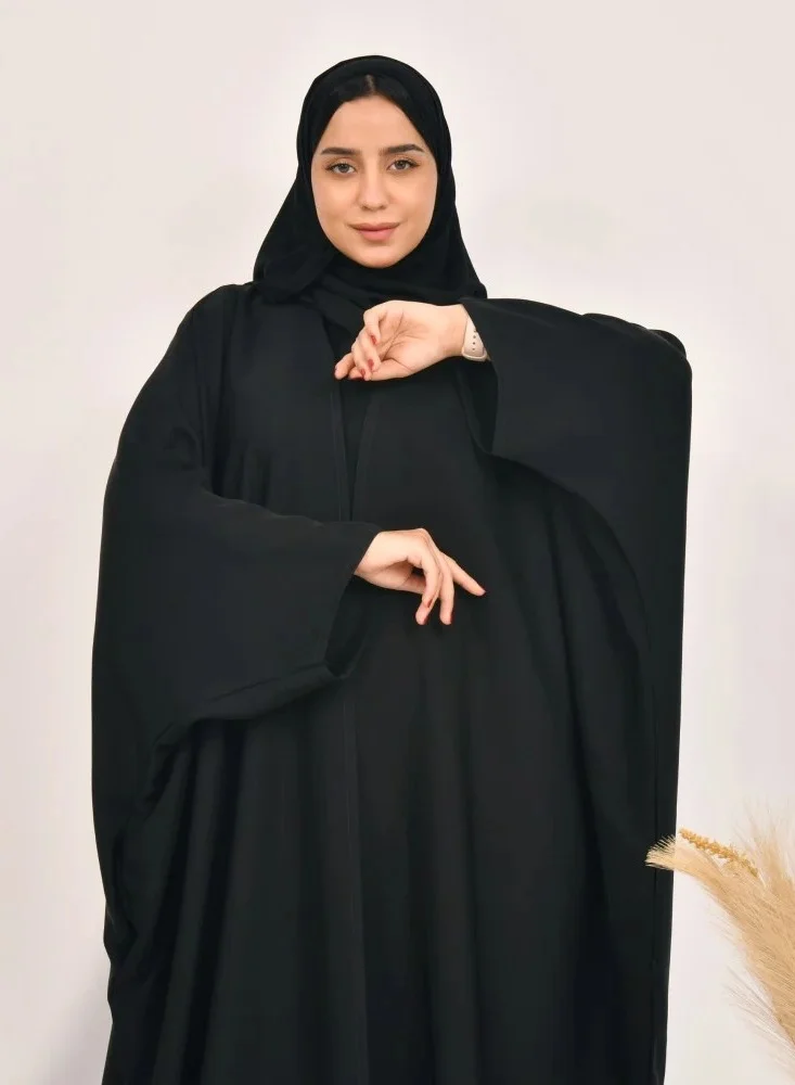 lamha abaya Wow Abaya - Plain Black Bisht Cut
