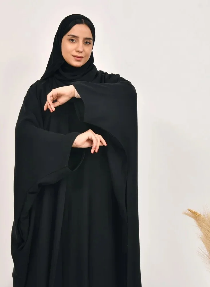 lamha abaya Wow Abaya - Plain Black Bisht Cut