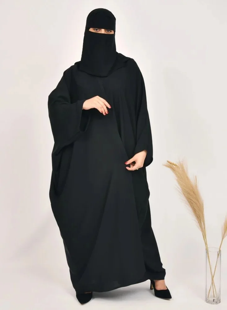 lamha abaya Wow Abaya - Plain Black Bisht Cut