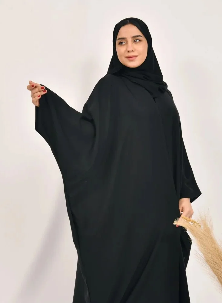 lamha abaya Wow Abaya - Plain Black Bisht Cut