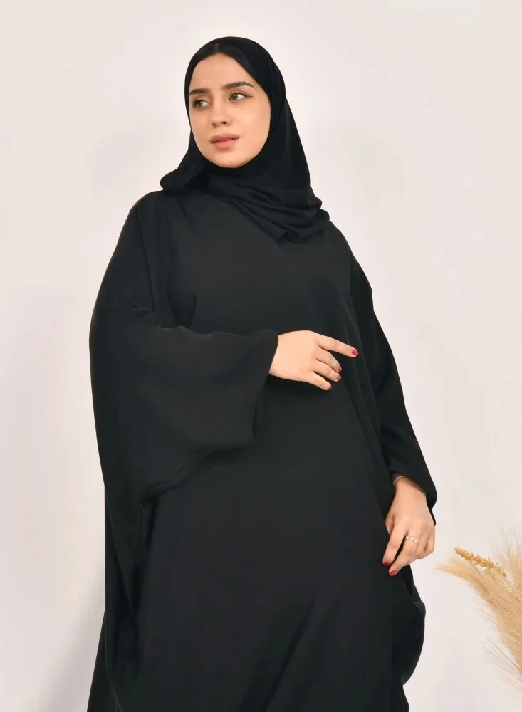 lamha abaya Wow Abaya - Plain Black Bisht Cut