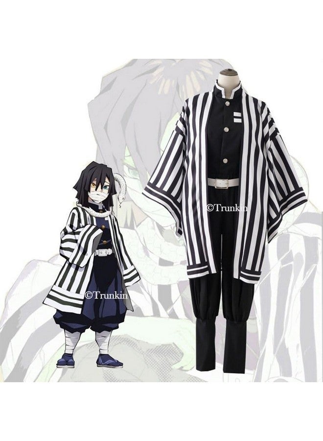 Trunkin Trunkin Cotton Blend Cute Demon Slayer Iguro Obanai Cosplay Kimono Clothing Uniform Collectible Costume Halloween (Xl) Outfit, Multicolour  - Image 3