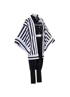 Trunkin Trunkin Cotton Blend Cute Demon Slayer Iguro Obanai Cosplay Kimono Clothing Uniform Collectible Costume Halloween (Xl) Outfit, Multicolour  - Image 4