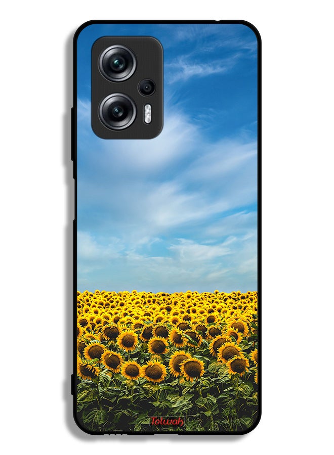 Tolwak Xiaomi Redmi Note 11T Pro 5G Protective Case Cover Sunflowers Under The Sky - Image 2