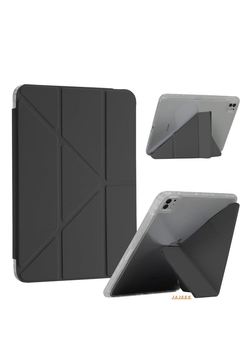 JAJEEK 2024 iPad Pro 11 Inch Case (5th Generation, M4) – Adjustable Stand, Pencil Holder, Auto Wake/Sleep, Supports Pencil Charging – Durable Black Protective Case for iPad Pro 11" (2024 Mode - Image 1