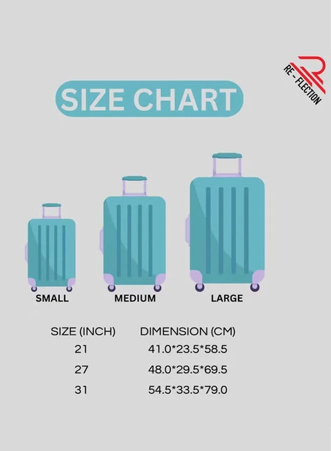 Reflection Reflection Hard Luggage, Trolley Bag with PP Plastic Body with Soft 3 Level Adjustable Handle, Black, 53 cm