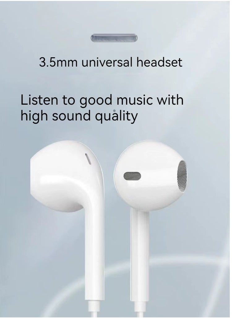 In-ear headphones 3.5mm wired headphones with microphone subwoofer black