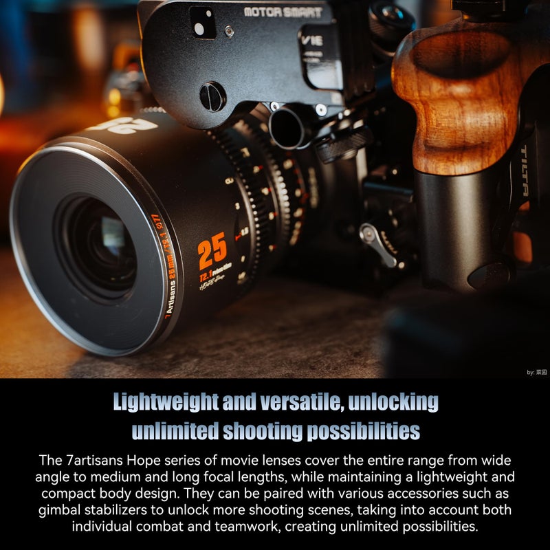 7artisans 85mm T2.1 Hope Series Professional Cine Lens S35 Frame Mirrorless Cameras Lens Compatible for Macro 4/3 Mount,MFT Mount/LUMIX GH5LL/LUMIX GH5S/Z CAM/LUMIX GH6/BMPCC4K/DC-BGH1(Black) - Image 2