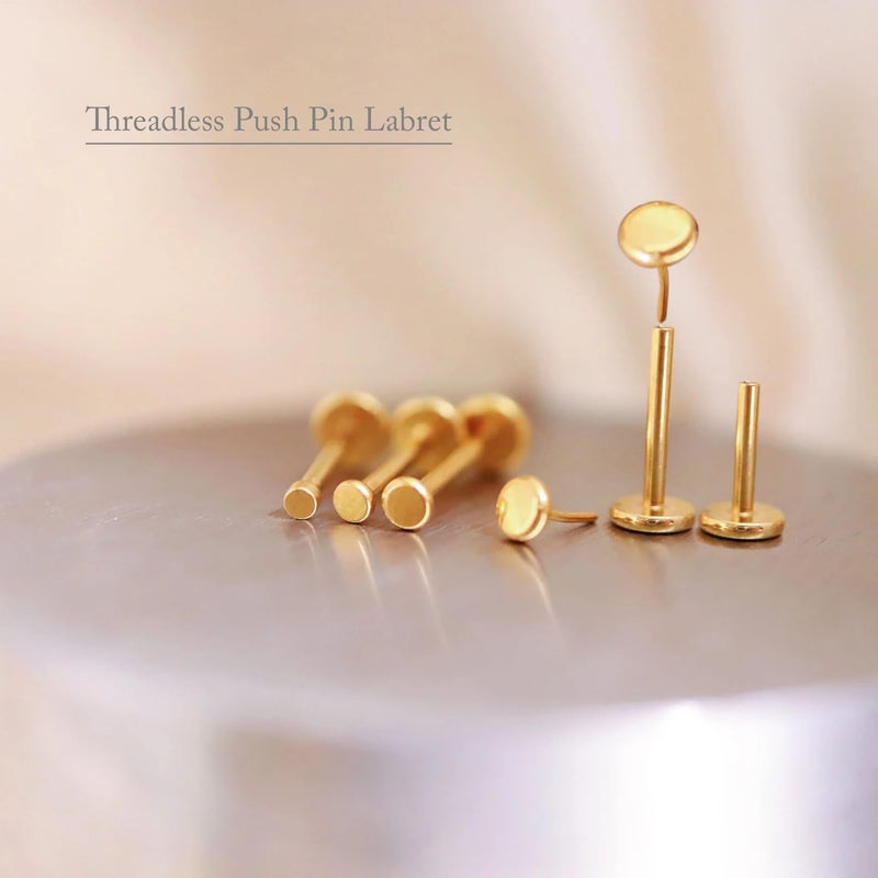 NONTAI Tiny Disc Threadless Flat Back Earrings 20G, Cartilage Tragus Conch Piercing Helix Stud Small Nose Stud - Image 5