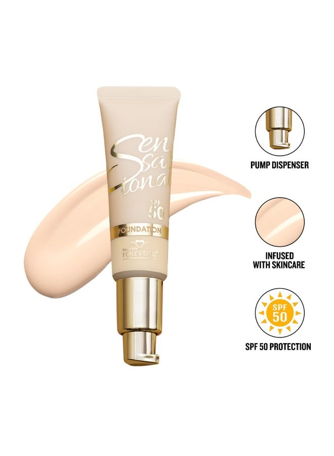 Daily Life Forever52 Sensational SPF 50+ Foundation (White Peach-04, 30ML) Enriched with Hyalorinic Acid, Niacinamide and Vitamin E| Upto 12Hrs Longlasting Radiant Finish - Image 2