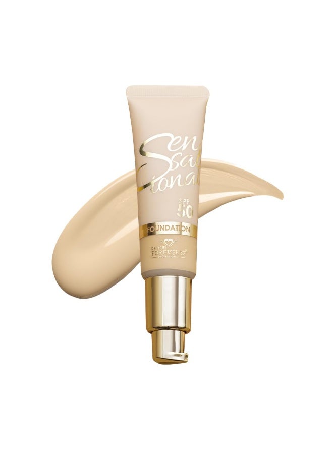 Daily Life Forever52 Sensational SPF 50+ Foundation (White Peach-04, 30ML) Enriched with Hyalorinic Acid, Niacinamide and Vitamin E| Upto 12Hrs Longlasting Radiant Finish - Image 1