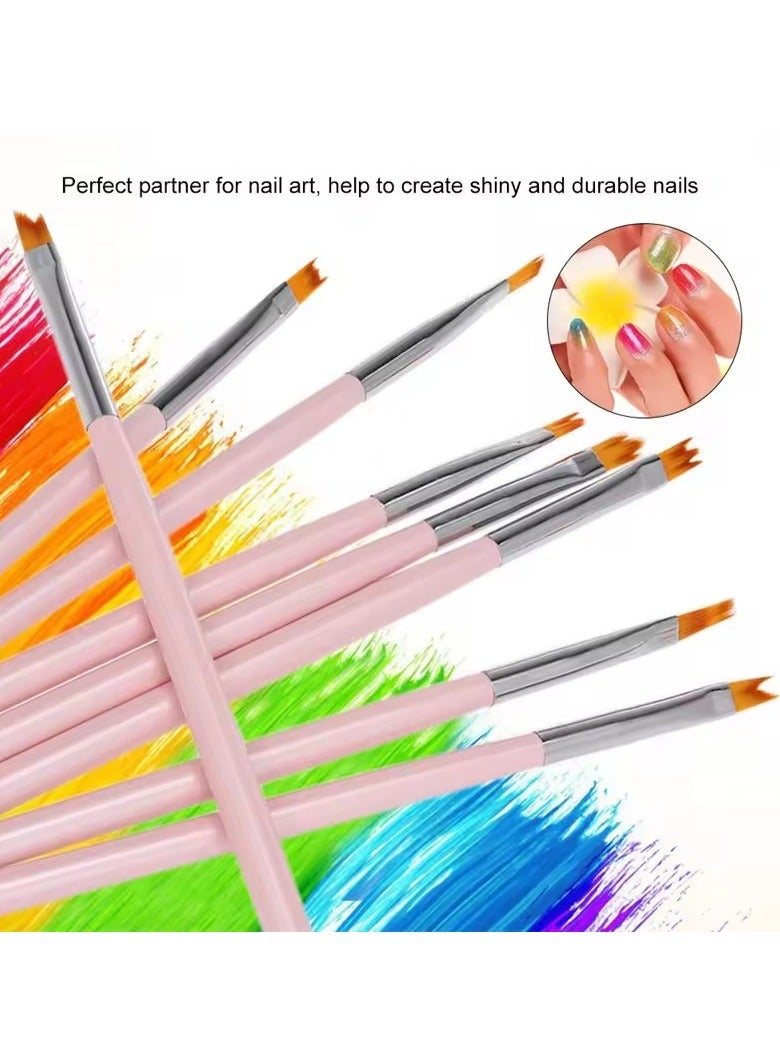 Goolsky 8Pcs Nail Art Brushes Set Professional Drawing Pen Gradient Painting Brush UV Gel Flower Painting Tool Manicure Supplies - Image 4