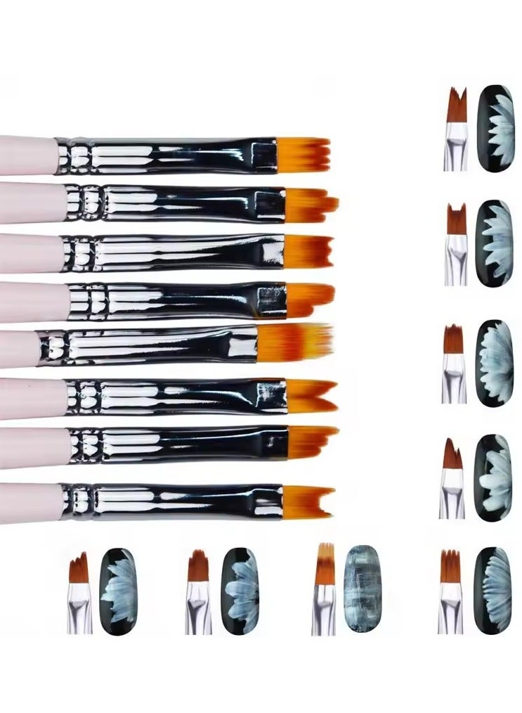 Goolsky 8Pcs Nail Art Brushes Set Professional Drawing Pen Gradient Painting Brush UV Gel Flower Painting Tool Manicure Supplies - Image 5