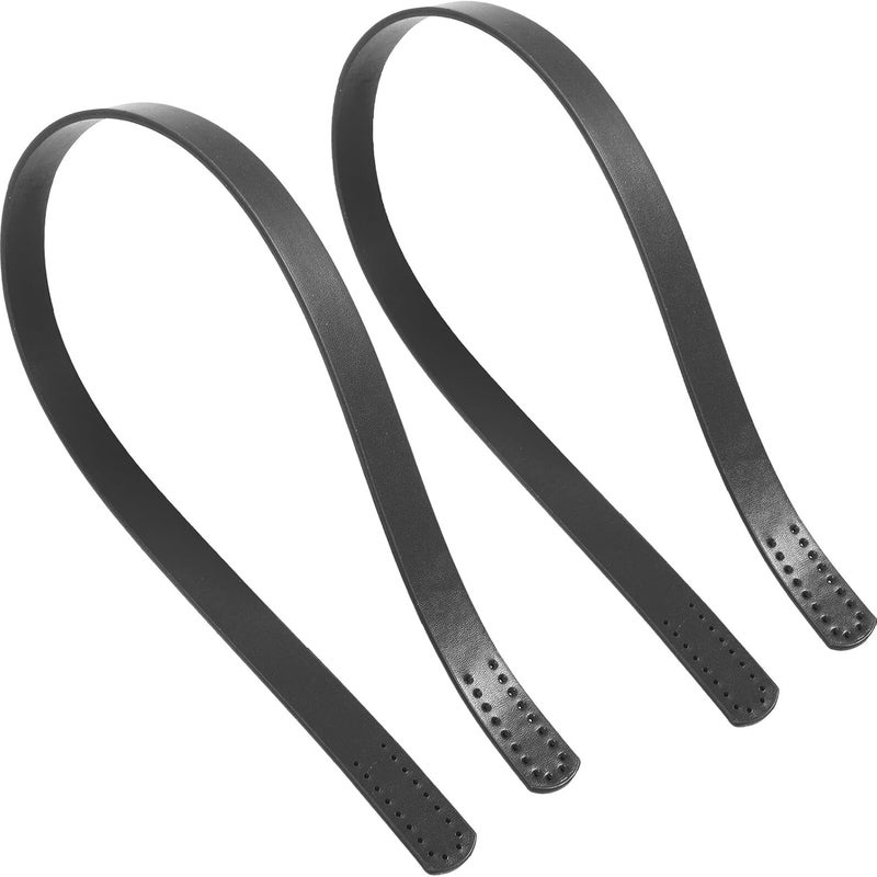 TIDTALEO 2pcs Pu Leather Bag Handles Replacement Purse Grips Black DIY Handbag Strap Accessories for Tote Repair and Crafting - Image 1