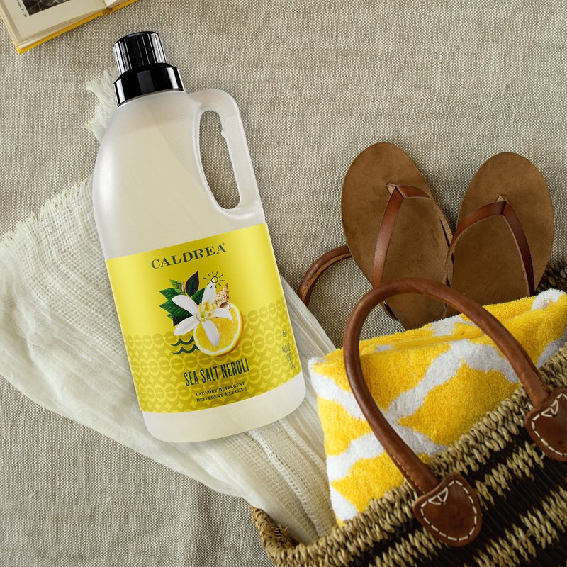 Caldrea Liquid Laundry Detergent, Effective for all Fabrics and all Temperatures, Sea Salt Neroli Scent, 64 oz - Image 4