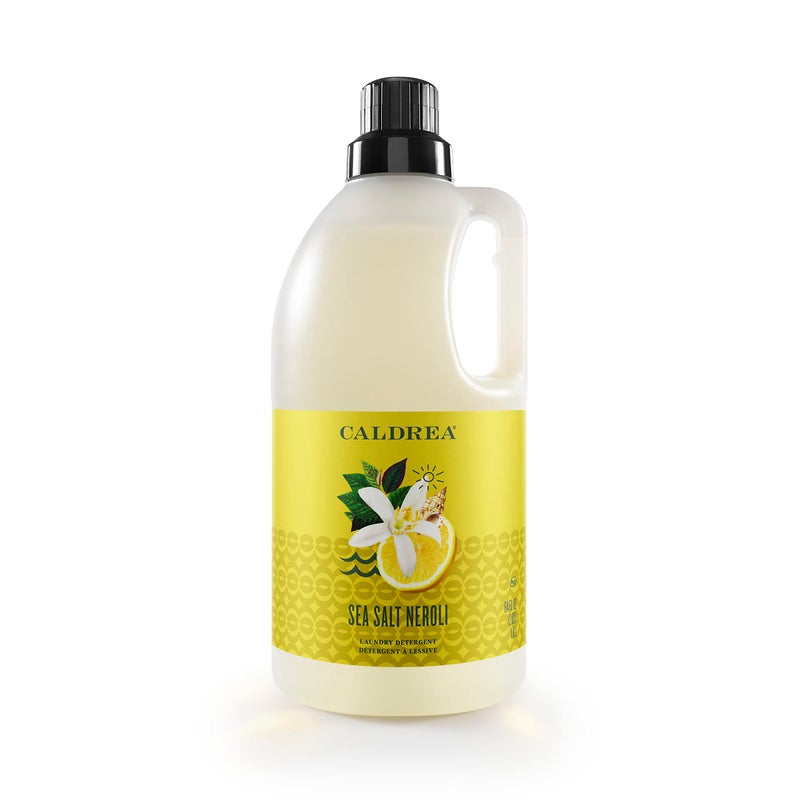 Caldrea Liquid Laundry Detergent, Effective for all Fabrics and all Temperatures, Sea Salt Neroli Scent, 64 oz - Image 1