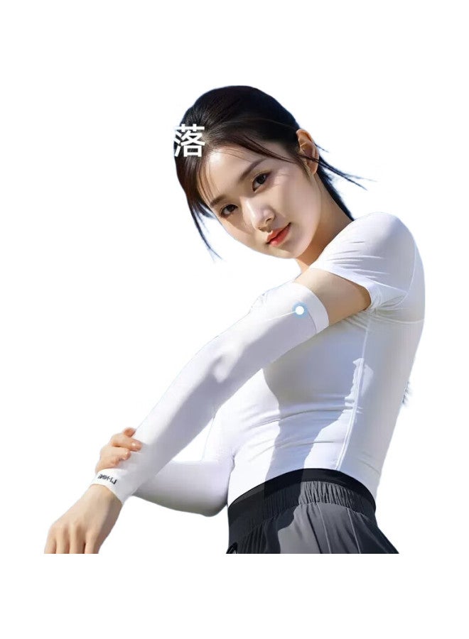 Li-Ning أكمام الثلج [مجموعة من أربعة]، أكمام حماية من الشمس للرجال والنساء، أغطية أذرع من حرير الثلج، حماية من الأشعة فوق البنفسجية، أكمام باردة، واقيات أذرع للدراجات - Image 1