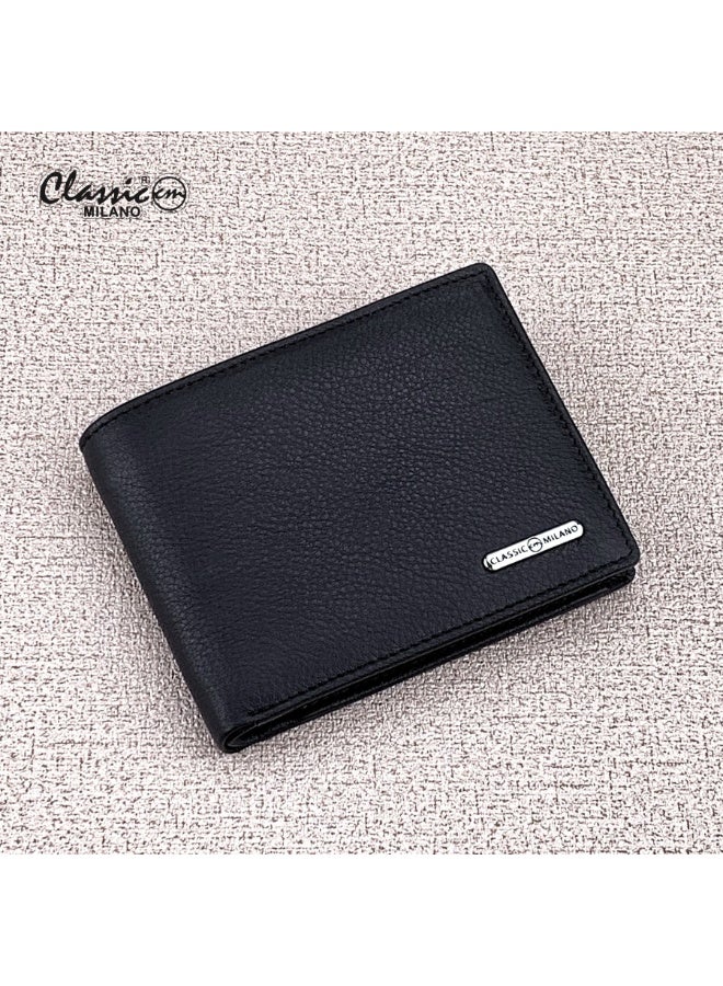 Classic Milano Genuine Leather Wallet for Men – Slim Bifold Men’s Wallet with RFID Blocking, Multiple Card Slots – Stylish Mens Purse Wallets Gift for Husband, Father - Image 1