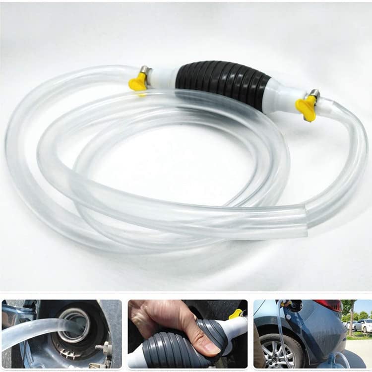 TAZLYN Fuel Transfer Pumps Syphon Pump for Gas Syphon Hand Pump Fuel Transfer Pump for Gas Gasoline Petrol Diesel Oil Liquid Water Fish Tank with 2M Syphon Pump for Gas Fuel Transfer Pump car Pump - Image 3
