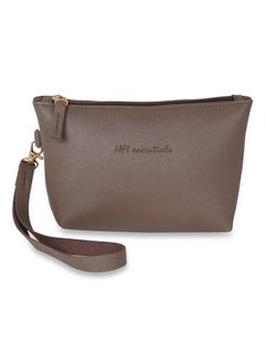 NFI essentials Pu Makeup Pouches For Stylish Women Makeup Bag Accessories Travel Cosmetic Bags Make Up Pouch Girls Set Of 2 Brown D Green  - Image 3