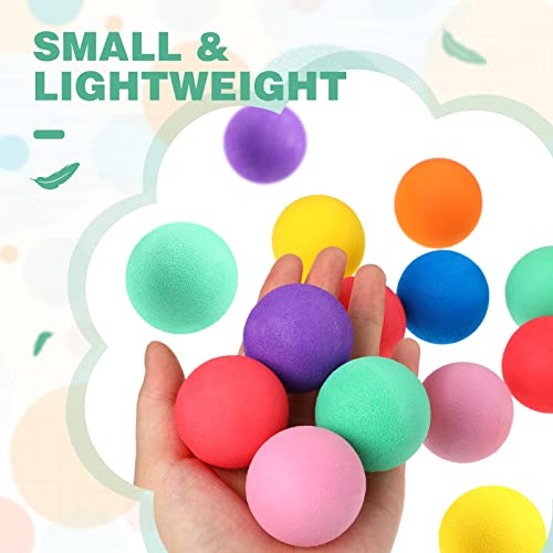 Cindeer 100 Pcs Mini Foam Balls Bulk for Kids Soft Lightweight Sponge Balls 1.57 Inches Assorted Play Orb for Birthday School Classroom Prizes Favor, 7 Colors - Image 3