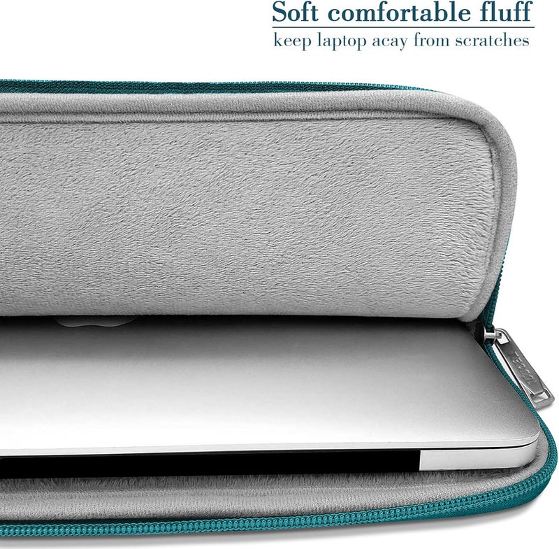 تيكول حقيبة كمبيوتر محمول مقاس 13.3 بوصة لأجهزة MacBook Air/Pro مقاس 13 بوصة M2 M1 2022-2012، MacBook Pro مقاس 14 بوصة M3 M2 M1 2023-2021، Surface Laptop 4/3 مقاس 13.5 بوصة، غطاء واقٍ مقاوم للماء (أخضر داكن) - Image 5