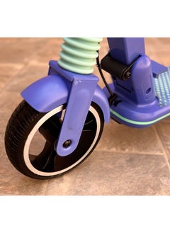 Crony JL019 Kids E-Scooter 150W Motor, 10-14KM/H Speed, 24V/2.5AH Battery, 5-8KM Range, LED Display, 7-Inch Non-Flat Tires, Lightweight & Portable, Easy Folding, Durable Aluminum Alloy Frame, Up to 60KG Capacity, LED Lights, Mobile Phone Holder, Ideal for Ages 6-12, Comfortable Ride, Perfect Gift for Children, Great for Short Commuting, 2-3H Charging Time，Blue  - Image 5