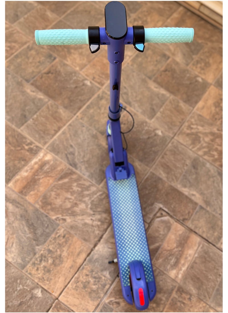 Crony - JL019 Kids E-Scooter 150W Motor, 10-14KM/H Speed, 24V/2.5AH Battery, 5-8KM Range, LED Display, 7-Inch Non-Flat Tires, Lightweight & Portable, Easy Folding, Durable Aluminum Alloy Frame, Up to 60KG Capacity, LED Lights, Mobile Phone Holder, Ideal for Ages 6-12, Comfortable Ride, Perfect Gift for Children, Great for Short Commuting, 2-3H Charging Time，Blue - Image 1