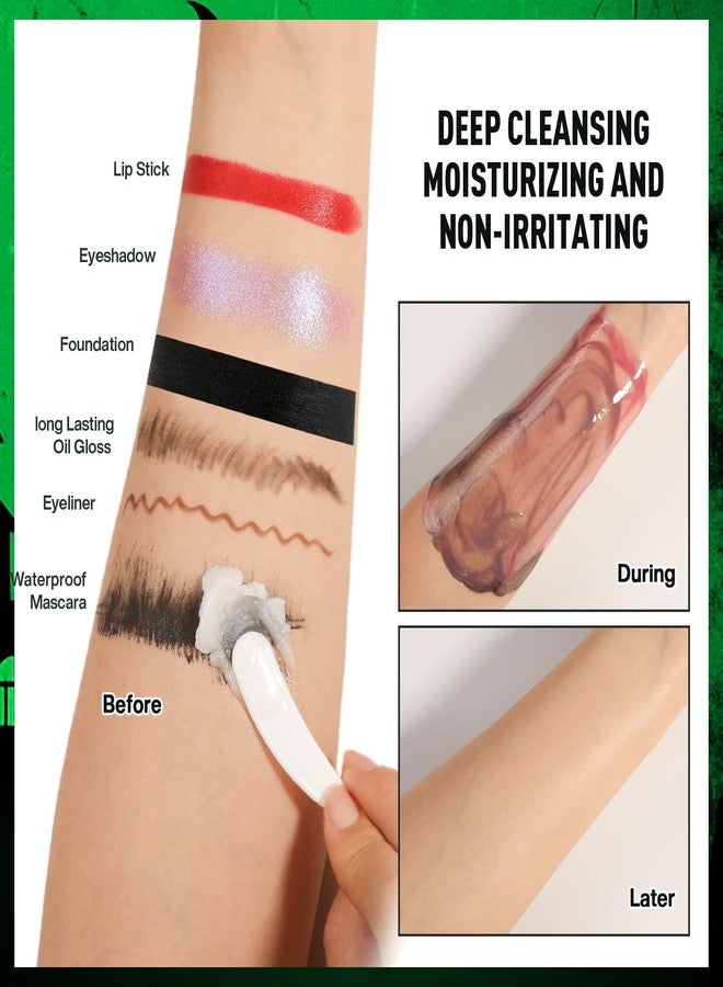 ecofavor Black White Green Face Paint Kit - 3×50g Oil-Based Grease Makeup with Remover Balm, Brushes & Sponges - Waterproof, Sweat-Proof, Full Coverage Halloween, Cosplay & Stage SFX Makeup - Image 4