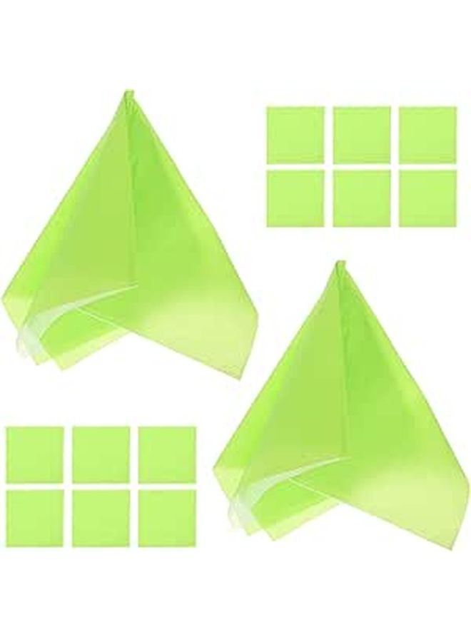 مناديل العشاء القابلة للتخلص من الطبقة المزدوجة باللون الأخضر الفاتح 20 قطعة لحفلات أعياد الميلاد والزفاف - Image 1