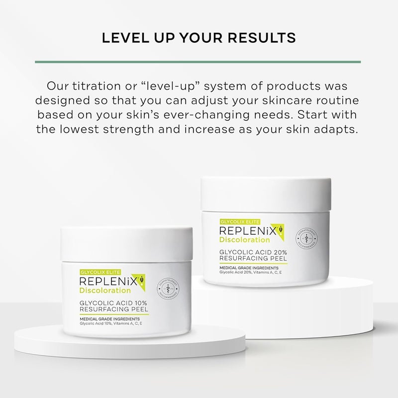 Replenix Glycolix Elite 20% Glycolic Acid Resurfacing Peel Pads - 60 Count - Image 4