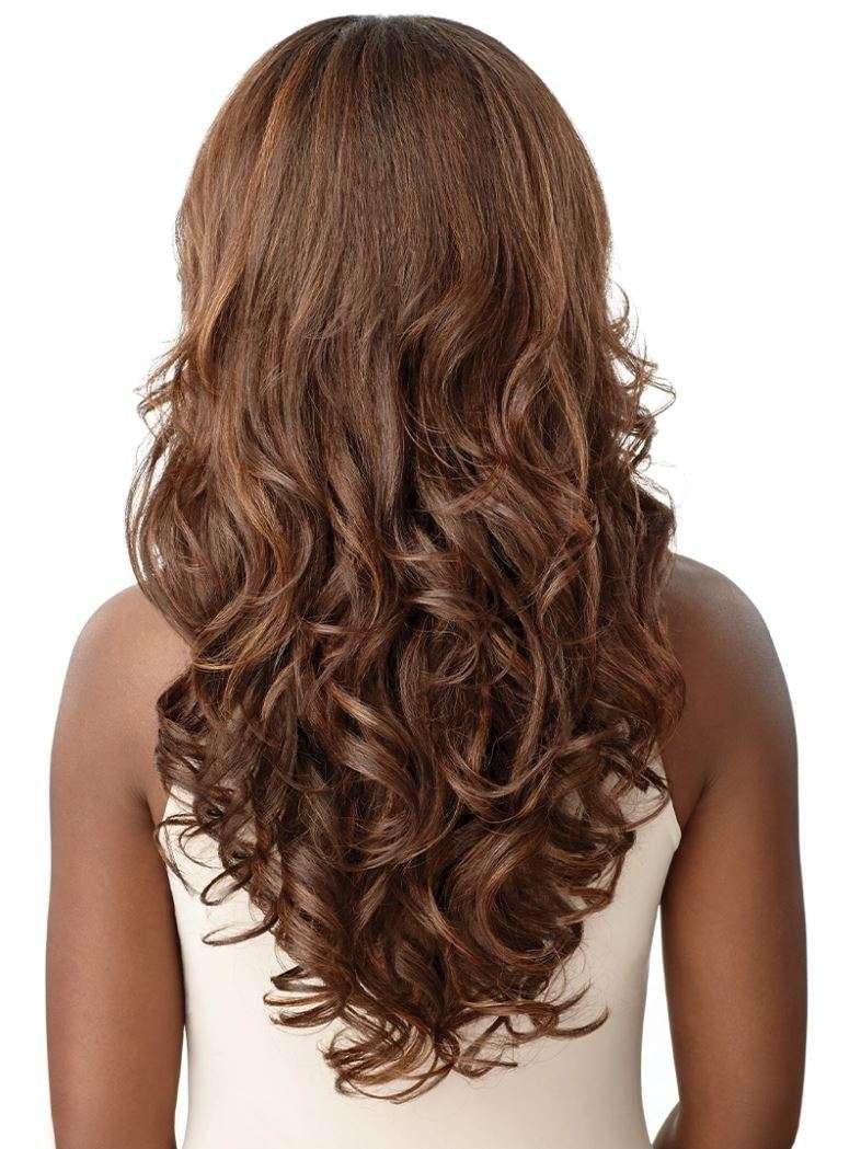 Outre Synthetic Quick Weave Half Wig - NEESHA H304 (Color:1B Off Black) - Image 5