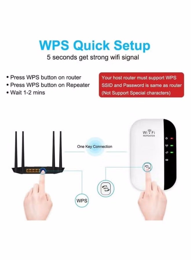 Repeater Wifi Wireless Extender Router Wireless Network Amplifier Through Wall Router Extender Wireless Internet Repeater Long Range Amplifier with Ethernet Port - Image 3