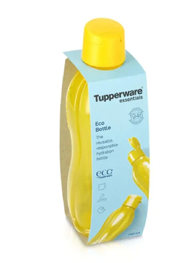 Tupperware Lightweight and Leak-Proof Eco Water Bottle Yellow 750 ml 11164962