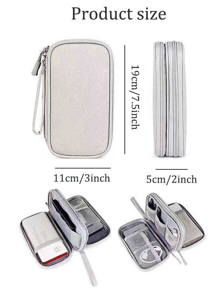 Electronic Organizer Travel USB Cable Accessories Bag/Case,Waterproof for Power Bank,Charging Cords,Chargers,Mouse ,Earphones Flash Drive - Image 2